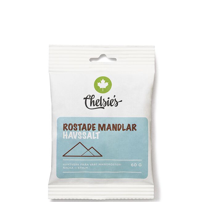 Chelsies Organic Gourmet Products Rostade Mandlar Havssalt 60 g