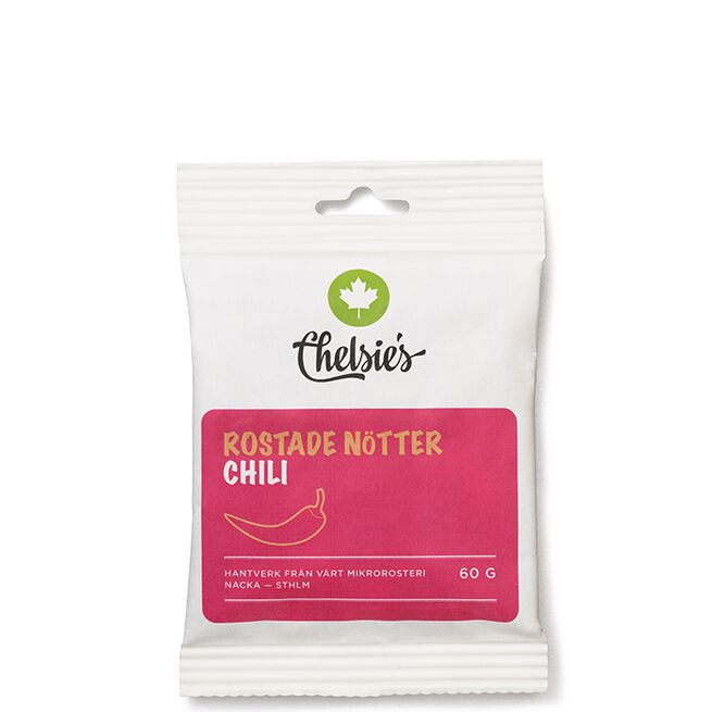 Chelsies Organic Gourmet Products Rostade Nötter Chili 60 g